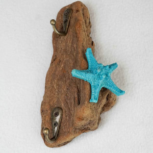 patère-bois-flotté-étoile-de-mer-bleue-porte-clés-porte-bijoux-artisanat-français-aude-minervois-hérault-3