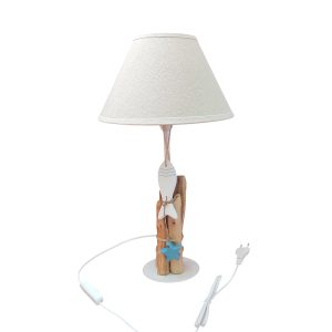 lampe-bois-flotte-poisson-blanc-etoile-de-mer-bleue-artisanal