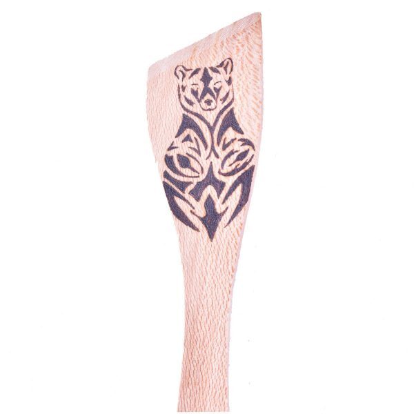 spatule-ours-tribal-ethnique-pyrogravure-personnalisee-artisanat-herault-minervois