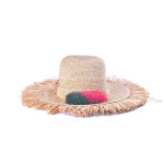 chapeau-froufrou-capeline-ete-pompon-rouge-noir-chic-raphia-artisanat-madagascar