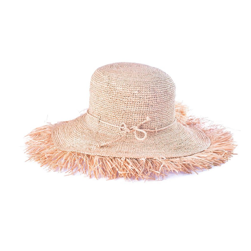 Chapeau crochet raphia