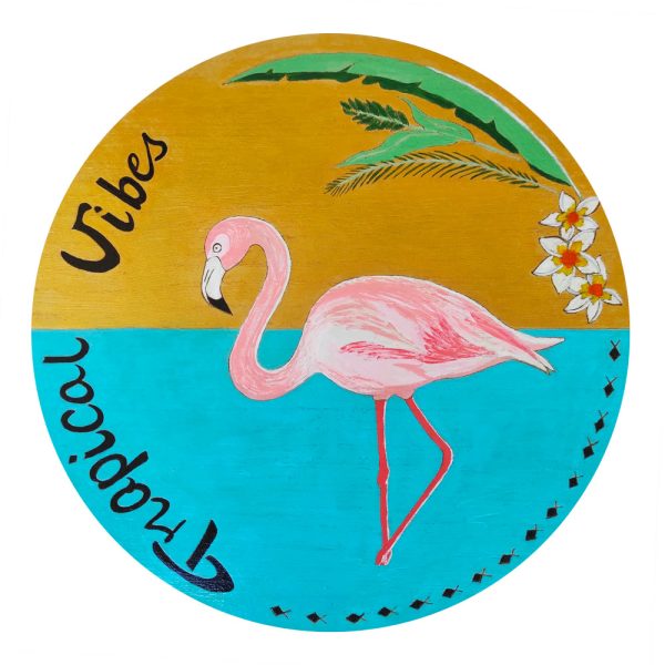 table-dappoint-flamant-rose-ambiance-tropicale